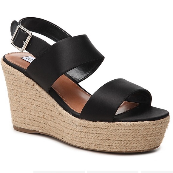 Steve Madden Shoes - Steve Madden Marian Espadrille Wedge Black Sz 7.5